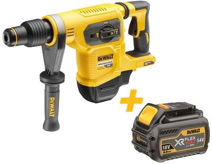 DeWalt DCH481N-XJ FlexVolt Accu Combihamer SDS-Max 54V Body | Incl. DCB546-XJ XR FLEXVOLT 18V-54V 6.0Ah accu
