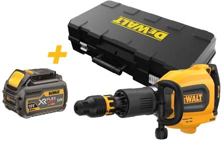 DeWalt DCH911NK-XJ Accu Breekhamer | XR 54V | Flexvolt | SDS - Max | 27J | In TSTAK | Inclusief DCB546-XJ XR FLEXVOLT 18V-54V 6.0Ah accu