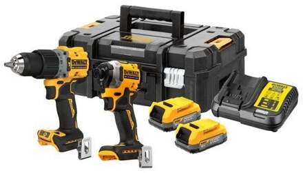DeWalt DCK2050H2T-QW | 18V XR Compact Brushless Twin kit DCD805/DCF850 | 2x 5.0Ah accu | in TSTAK koffer - DCK2050H2T-QW