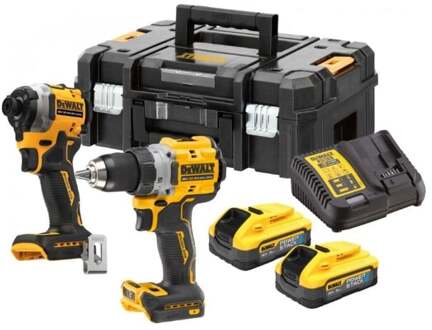 DeWalt DCK2051H2T-QW | 18V XR Compact Brushless Twin kit DCD800 + DCF850 | 2x 5.0Ah accu | in TSTAK koffer - DCK2051H2T-QW