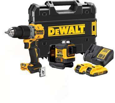 DeWalt DCK2095D2T-QW | Accu Combiset | DCLE34031 3x360° Kruislijnlaser + DCD805N 18V Schroef-/klopboormachine DCK2095D2T-QW