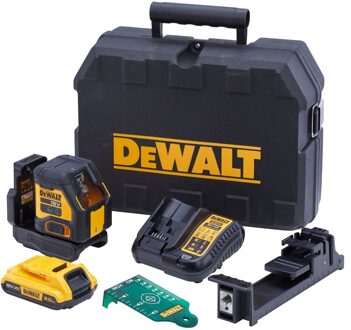 DeWalt DCLE34021D1 Accu Kruislijnlaser Groen 18V XR 2.0Ah in TSTAK - DCLE34021D1-QW
