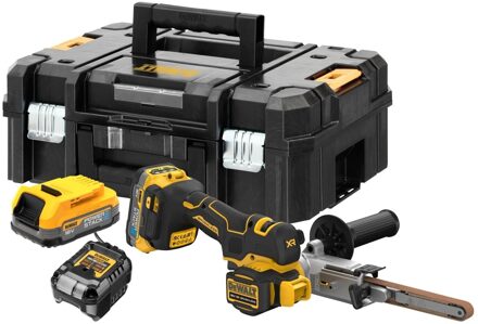 DeWalt DCM200E2T Accu stripschuurmachine 13mm 18V XR 1.7Ah POWERSTACK in T-Stak - DCM200E2T-QW