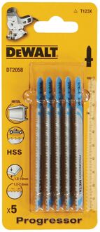 DeWalt Decoupeerzaagblad Metaal Progressor - 100mm - Hss - 5 Stuks