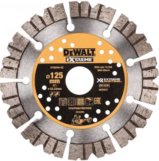 DeWalt Diamantschijf Extreme Runtime Dt90294-qz - Asfalt, Beton En Tegels - 125x22,23mm - Gesegmenteerd