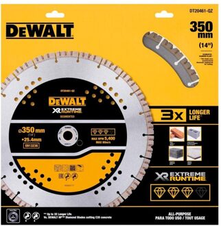 DeWalt DT20461-QZ Elite Diamantblad | Gesegmenteerd | 355 mm | Extreme Runtime | Universeel - DT20461-QZ