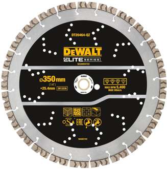 DeWalt DT20464-QZ Elite Diamantblad | Gesegmenteerd | 355 mm |Universeel - DT20464-QZ