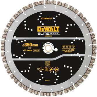 DeWalt DT20465-QZ Elite Diamantblad | Gesegmenteerd | 355 mm |Gewapend Beton - DT20465-QZ