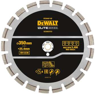 DeWalt DT20467-QZ Elite Diamantblad | Gesegmenteerd | 355 mm |Asfalt - DT20467-QZ