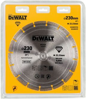 DeWalt DT3731 Diamantdoorslijpschijf - 230 x 22,23 x 2,3mm - beton - steen