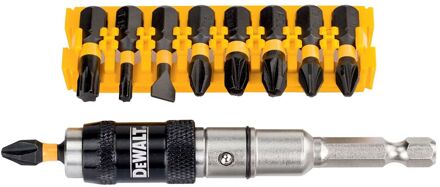 DeWalt Extreme Impact Torsion Schroefbits + Zwenkbare Bithouder Set 10-delige