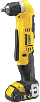 DeWalt Haakse boormachine XR 18V 1 x 1.5AH XR Li-Ion accu lader in koffer DCD740C1-QW