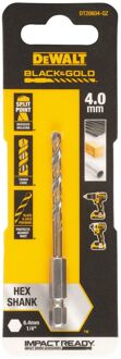 DeWalt Hss-metaalboor Black & Gold Hex - Diam. 4mm