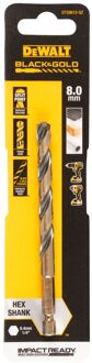 DeWalt Hss-metaalboor Black & Gold Zeskant - Diam. 8mm