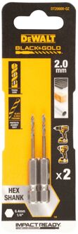 DeWalt Metaalboor Impact B&g Extreme Dt20600-qz 2mm 2 Stuks.