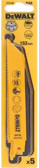 DeWalt Reciprozaagblad Dt2345-qz Hout, Kunststof, Metaal Bim 5 Stuks