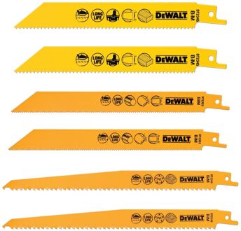 DeWalt Reciprozaagblad Universeel Dt2444-qz - Bi-metaal - 6 Stuks