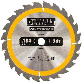 DeWalt Zaagblad voor Hout 184x16x1,8mm 24T