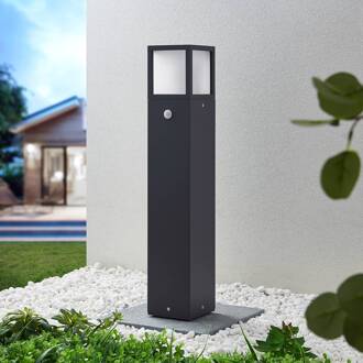 Dewari tuinpadverlichting, bewegingsmelder, E27, 65cm, IP54 donkergrijs