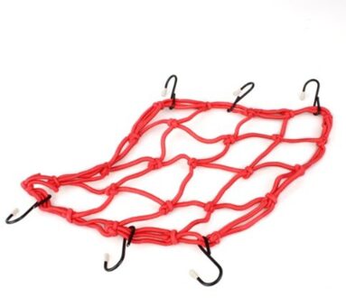Dewtreetali 6 Haken Motorcycle houd Brandstoftank Mesh Netto Bagage Helm Mesh Net Mesh Bungee Mesh ROOD