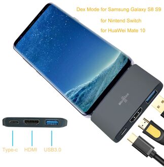 Dex Modus Voor Samsung Galaxy S8 S9 Nintend Schakelaar Usb Type C Hub Naar Hdmi 4K Ondersteuning Met Pd usb 3.0 Hub Voor Macbook Pro Type-C
