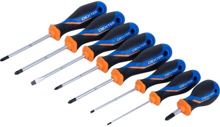 Dexter Schroevendraaierset - 8-delig - Ergonomische Handgreep