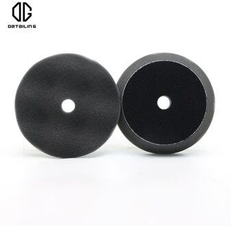Dg Detailing Auto Afwerking 5 Inch Foam Buffing Pad Wave Patroon Foam Polijsten Pad Voor Dual Action Polijstmachine 6 stk zwart pad