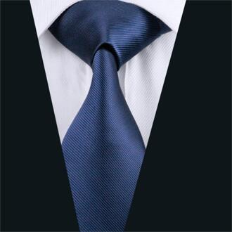 DH-770 Mens Zijden Stropdas Blauw Effen Stropdas 100% Zijde Jacquard Voor Man Zaken Wedding Party