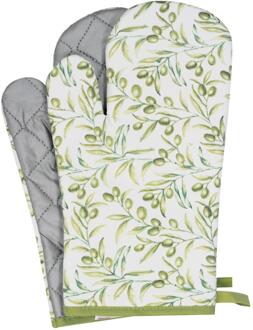 DH Ovenhandschoenen Olive&Antracite groen