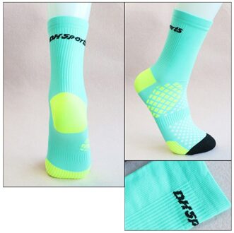 DH Sport Professionele Fietsen Sokken Mannen Vrouwen Anti-zweet Outdoor Sport Running Basketbal Sokken Fiets Mountainbike Sokken groen