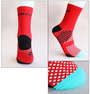 DH Sport Professionele Fietsen Sokken Mannen Vrouwen Anti-zweet Outdoor Sport Running Basketbal Sokken Fiets Mountainbike Sokken rood