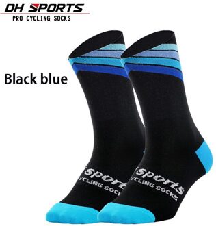 Dh Sport Professionele Fietsen Sokken Running Sok Atletische Kampioen Mens Crew Sprint Kousen Loafers Gestreepte Vrouwen Gewatteerde zwart blauw