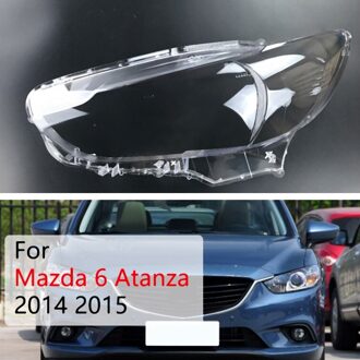 Dhbh-Auto Clear Koplamp Lens Covers Vervanging Voor Mazda 6 Atanza 14-15 doorzichtig links