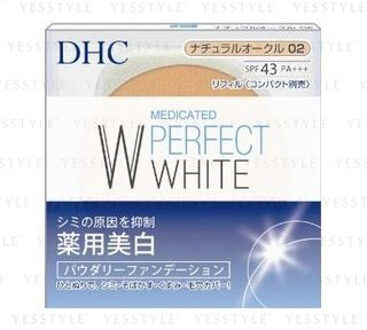 DHC Perfect White Powdery Foundation SPF 43 PA+++ Refill 02 Natural Ocher