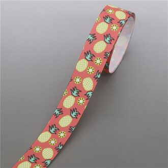 Dhk 5Yards Fruit Ananas Gedrukt Grosgrain Lint Accessoire Hairbow Hoofddeksels Decoratie Diy Oem E1744 10210