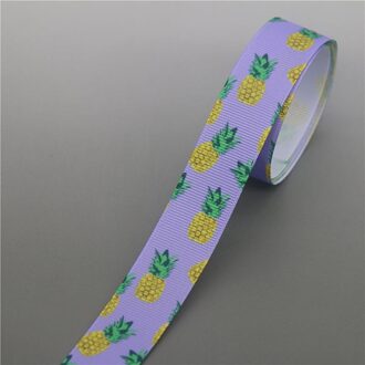 Dhk 5Yards Fruit Ananas Gedrukt Grosgrain Lint Accessoire Hairbow Hoofddeksels Decoratie Diy Oem E1744 10211