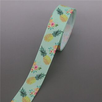 Dhk 5Yards Fruit Ananas Gedrukt Grosgrain Lint Accessoire Hairbow Hoofddeksels Decoratie Diy Oem E1744 10221