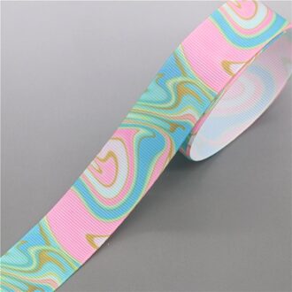 Dhk 7/8 ''5yards Golven Patroon Gedrukt Grosgrain Lint Accessoire Hairbow Hoofddeksels Decoratie Diy Oem E1914 13042