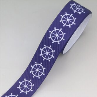 Dhk 7/8 ''5Yards Navy Zee Streep Anker Gedrukt Grosgrain Lint Accessoire Hairbow Hoofddeksels Decoratie Diy Oem E1841 11831