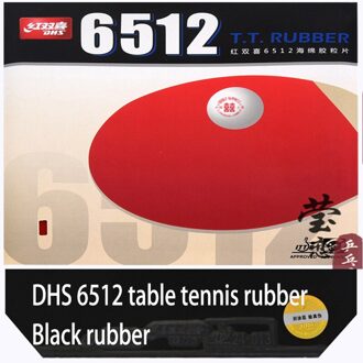 Dhs 6512 Classic Tafeltennis Rubber (Allround Type) Originele Dhs 6512 Ping Pong Spons zwart
