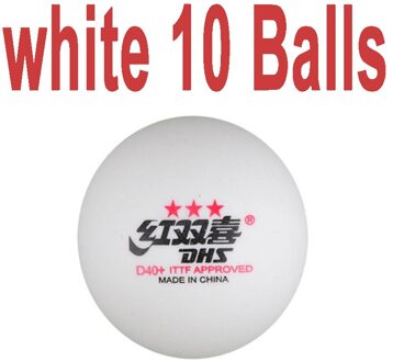 Dhs D40 + 3 Ster Voorkeur Abs Tafeltennis Ballen white10 Balls