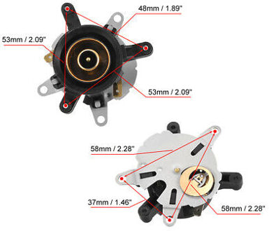 Dia.13mm Waterkoker Thermostaat Temperatuurregeling Controller w Top Base Socket 53x53x48mm