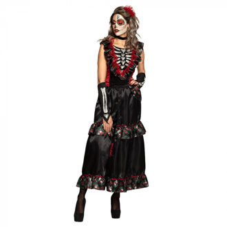 Dia de los Muertos elegant kostuum voor vrouwen - M/L - Volwassenen kostuums