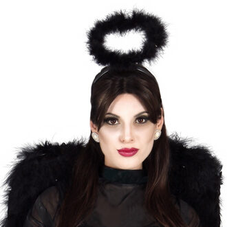 Diadeem engel - halo - zwart - meisjes/dames - Halloween/Carnaval thema
