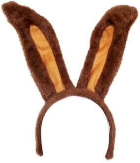Diadeem konijn/haas donkerbruin voor volwassenen