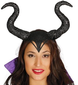 Diadeem met grote hoorns voor dames