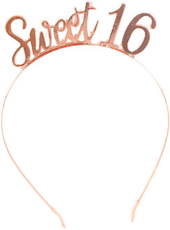 Diadeem Sweet 16 Rosegoud Roze