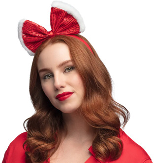 Diadeem Sweetie Pailletten Rood Rood - Zalm