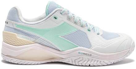 Diadora Blushield Torneo 3 Allcourt schoen Dames-wit, groen - 40.5