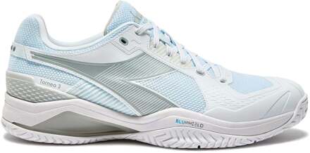Diadora Blushield Torneo 3 Allcourt schoen Heren-wit, zilver - 40.5,41,42,42.5,43,44,44.5,45,45.5,46,47,47.5,48,49